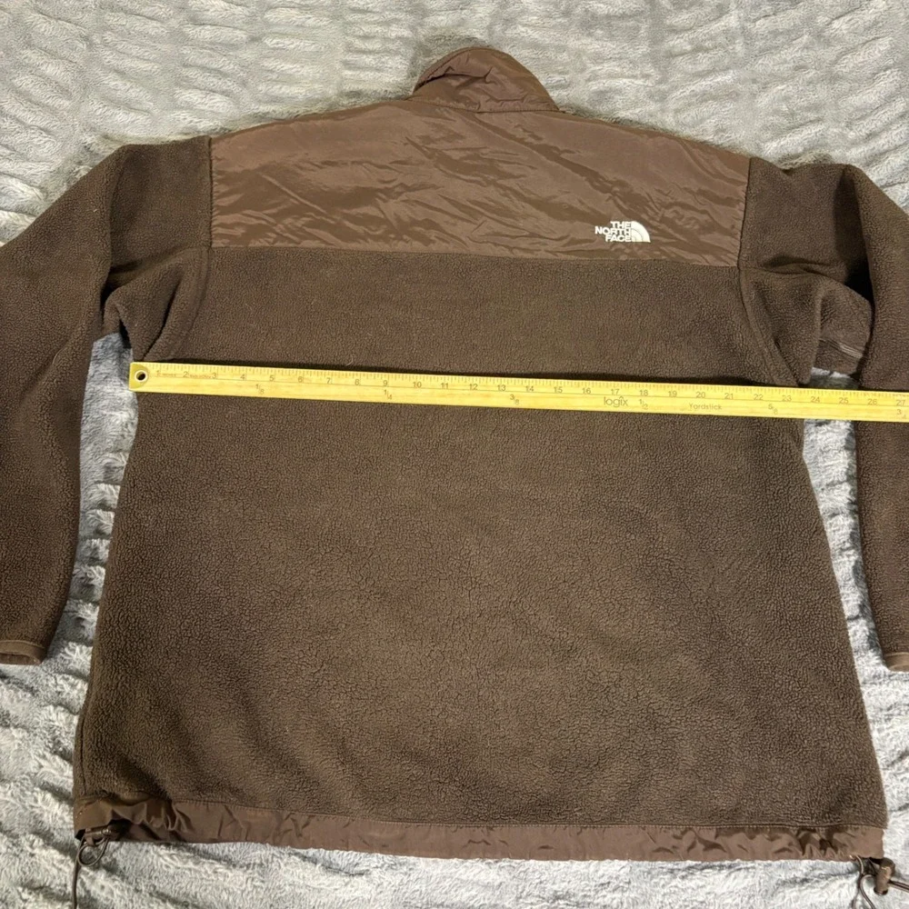 The North Face Denali Mens Large Brown Full Zip Fleece Jacket Mock Neck AQ302